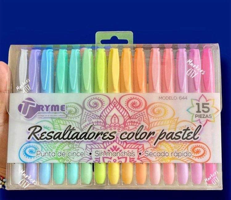 Resaltadores pastel TRYME